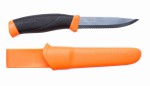 Nóż Morakniv®  Companion F  Serrated - Hi-Vis  Orange - jaskrawy pomarańczowy