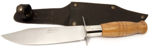 Nóż myśliwski  MAM®  HUNTING KNIFE WITH WOOD HANDLE AND LEATHER CASE
