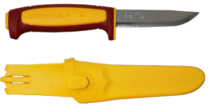 Nóż Morakniv ® Basic 511 Ltd Ed 2023 Yellow / Dela Red stal węglowa