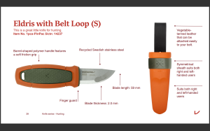 Morakniv®  Eldris Hunting w/ Belt Loop Hunter'sEdition - pomarańczowy / zielony/ PIN PAC)