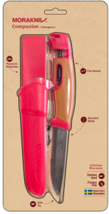 Nóż Morakniv® Companion Spark Emergency (S) SRT Hi-Vis Red/Burnt Orange